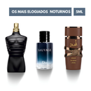 Kit Best Sellers Noturnos - Le Male Le Parfum, Sauvage Eau de Toilette, Asad Bourboun Eau de Parfum